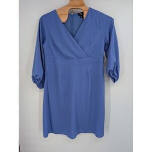 NWT June and Vie 1/4 sleeve blue Midi dress Plus size stretch‎ 18/20